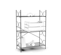 wi.sy Scaffale Metallo Garage 120x80 cm, Scaffale Salvaspazio in Filo Metallico, Scaffali in Metallo Leggero e Robusto con Sistema di Aggancio Brevettato Made in Italy