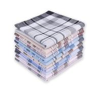 Wiainty Fazzoletti Da Uomo In 100% Cotone, Pezzi Fazzoletto Da Taschino Uomo,Set Di Fazzoletti Cotone Uomo Naso 38X38Cm, Fazzoletto Classici A Righe, Matrimonio, Business, Fazzoletti Stoffa