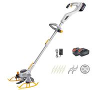 WIANQIAN Decespugliatore A Lama, Decespugliatori, Decespugliatore E Bordatore Elettrico A Batteria, Due Batterie Ricaricabili 4.0Ah, 2000W, per Cura del Prato E Lavori di Giardinaggio 21B