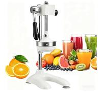 WIANQIAN Spremiagrumi Manuale Professionale, Spremiagrumi Manuale in Acciaio Inox, Spremiagrumi Manuale per Agrumi, Base Stabile, Facile da Pulire, Alta Resa, per Uso in Cucina O Bar White