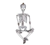 Wiboie Statuetta scheletro decorazione scena stagionale in resina articolata | Statuetta Scheletro Decorazione Halloween Per Festa Cinema Festa Fuga Gioco Organizzatori Eventi