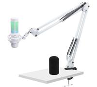 WIBOND QuadCast - Braccio con copertura per microfono, supporto per microfono, compatibile con HyperX QuadCast, filtro antipop professionale QuadCast per ridurre il rumore di fondo
