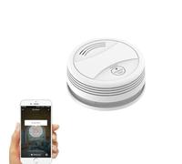 Wiby Rilevatore di Fumo Smart Wi-Fi Fotoelettrico 85 dB, Batteria 9V Inclusa, Compatibile con Alexa e con Google Home, App Smart Life/Tuya, Installazione Facile, EN 14604, 1 unità