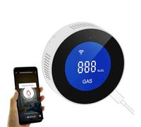 Wiby Rilevatore Fughe Gas Propano C3H8 | Wi-Fi, App, Compatibile con Alexa e Google Home | Allarme 85dB, Display LCD, Autodiagnosi | Certificato EN 50194 | Ideale per Cucina, Camper e Garage