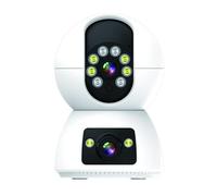 Wiby Telecamera Interna Doppio Obiettivo Wi-Fi PTZ 355°/90° con Rilevamento Movimento, Visione Notturna a Colori fino a 15m, Audio Bidirezionale, Compatibile con Alexa