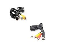 WICAREYO 1pcs AV Audio Video Cavo TV composito per Genesis Mega Drive 1 & 1pcs 6ft Audio Video AV Cavo 9 pin per Genesis Mega Drive 2 e 3