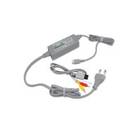WICAREYO Alimentatore di rete EU con cavo composito AV RCA da 1,8 m, compatibile con Wii U Gamepad