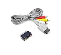 WICAREYO Cavo video AV RCA da 1,8 m con adattatore 3RCA a scart AV per console Wii U