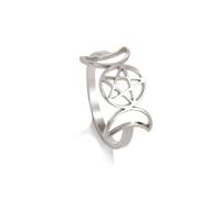 Wicca Pagan Tripla Luna Godness Anello per donne uomini Acciaio Inossidabile Stile Gotico Mezzaluna Stella Anello Amuleto Gioielli