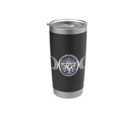 Wicca Pagano Saturnalia Albero Mezzaluna Saturnalia Bicchiere termico in acciaio inox doppia parete