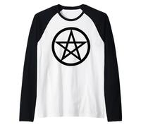 Wicca Pentagramma Spirito sulla Materia Esoterismo Streghe Maglia con Maniche Raglan