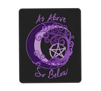 Wiccan Triple Moon Goddess Pentagram Mousepad Morbido Tappetino per Mouse Comodo Tappetino Scrivania per Computer Lavoro Ufficio 25X30Cm