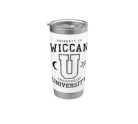 Wiccan University Hex Il Patriarcato Vintage Witch Varsity Bicchiere termico in acciaio inox doppia parete