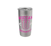Wiccan University Hex Il Patriarcato Vintage Witch Varsity Bicchiere termico in acciaio inox doppia parete