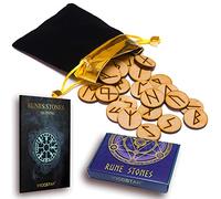 WICCSTAR 25 in Rune Pietra celtiche Stone Set Borsa con Layout & Rune celtichecato Pergamena (in Inglese)