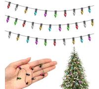 Wichtel Lichterkette Miniatur, Wichtel Zubehör Lichterkette Lichterkette Puppenhaus Zubehör Weihnachten, Lichterketten Wichtelhaus, bunte Mini Wichteltür Lichterketten für Weihnachtsdeko Puppenhaus