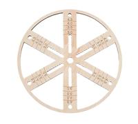 Wick Holders Candle Making, Wooden Multiwick Centering Tool Round Flat Stabilizer, Small/Large, Reusable Wick Positioning Device for Jar Candles, Crafts, Handmade Wax Projects