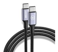 Wicked Chili 1x cavo USB C da 1 m, cavo di ricarica rapida da 100 W da USB-C a USB C per iPhone 17 16 15, Samsung Galaxy S24 S23 S22 MacBook Pro Air iPad Switch LG (10 GBps, video 4K@60Hz DP Alt Mode)