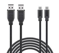 Wicked Chili 2 cavi di ricarica PS5-3 m, prolunga USB-C per Playstation 5 Dualsense, Switch Pro, Xbox Series X, cavo controller Play & Charge (300 cm)