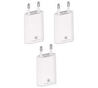 Wicked Chili 3X PRO Series Power Adapter USB Adapter Compatibile con Apple iPhone, Samsung Galaxy/Mobile Phone Charger, Smartphone Power Plug (1A, 5V) Bianco