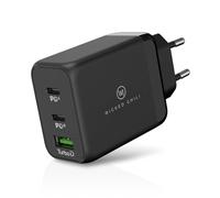 Wicked Chili 65W GaN II Caricabatterie USB-C Compatibile con MacBook PRO, Air, iPad, iPhone 14, 13, 12, 11, Apple Watch Ultra - QC 4.0 Power Delivery PPS Alimentatore rapido (2X Type-C PD / 1x USB-A)