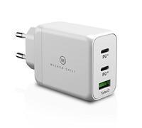 Wicked Chili 65W USB-C GaN Caricatore a 3 Porte con Due Porte USB-C e | USB-A, Compatibile con Microsoft Surface Laptop, Surface Book, Surface Go, Surface PRO, Notebook, cellulari e Tablet