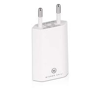 Wicked Chili - Alimentatore di Rete con Presa USB, Adattatore per eBook Reader, Tablet, Smartphone e cellulari, 1.000 mAh, 230 V Bianco