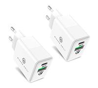 Wicked Chili Set di 2X 20W Dual USB Caricatore con connettore USB-A e USB-C, Fast Charge Adapter Bundle, Compatibile con iPhone 16,15, 14, 13, 12 (PRO, Max, Plus, Mini), Samsung e MagSafe