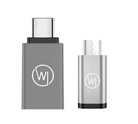 Wicked Chili USB-C Adattatore to USB-A (3.2 Gen 1 SuperSpeed MicroUSB Aluminum Bundle Set di 2 adattatori compatibili con Smartphone, Tablet e Notebook