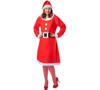 Wicked Costume Da Babbo Natale Donna Completo Mrs Santa Claus Plus
