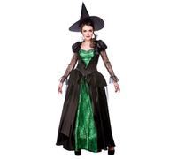 Wicked Costume Da Strega Per Adulti Con Cappello Per Donne Halloween
