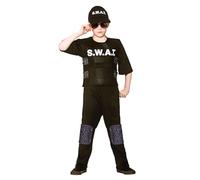 Wicked Costumes Bambini I Ragazzi del Team S.W.A.T Commander Uniform Fancy Dress Medio (5-7 Anni) 122-134cm