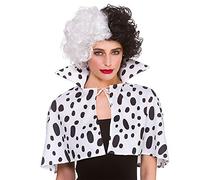 Wicked Costumes - Mantella con stampa dalmata per adulti, con collare