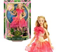 Mattel Universal Wicked - Glinda, bambola snodata con lunghi capelli biondi e lo