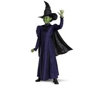 Wicked Elphaba Costume per ragazze, costume ufficiale di Elphaba malvagia con mantello e cappello, taglia bambini (10-12)