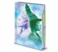 Wicked Elphaba & Galinda - Set di quaderni e penne, formato A5, prodotto con licenza ufficiale Broadway, regalo di cancelleria di alta qualità per fan della musica, studenti e collezionisti