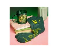 Wicked Paladone Movie - Set regalo con tazza e calzini in vetro con licenza ufficiale Disney per i fan malvagi, tazza verde colorata Defy Gravity e calzini alla caviglia Cozy Emerald City