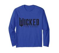 Wicked: for Good Black Minimalist Logo Maglia a Manica, Unisex per Adulti, Blu Reale, XL
