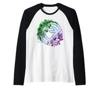 Wicked: For Good Oz Logo Floral and Vine Maglia con Maniche Raglan