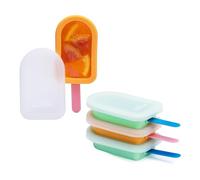 Wicked Gizmos - 4 stampi riutilizzabili in silicone per ghiaccioli con bastoncini, senza BPA, per uso alimentare, lavabili in lavastoviglie, perfetti per torte fai da te, cake pop e massaggiagengive