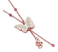 WICKED Collana Farfalla Glinda Oro Rosa, Misura unica, Lega di zinco: 93% zinco + 3% rame + 4% alluminio, Nessuna pietra preziosa
