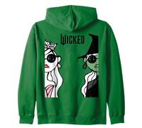 Wicked Glinda Elphaba Split Portrait Fashion Felpa con Cappuccio
