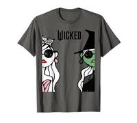 Wicked Glinda Elphaba Split Portrait Fashion Maglietta
