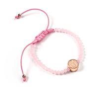 Wicked -Glinda Rose Quartz Friendship Bracelet NUOVO