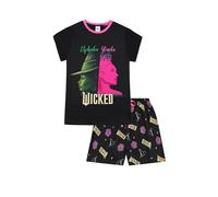 WICKED Pigiama corto per bambine, Nero , 13-14 Years
