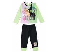 WICKED Pigiama ufficiale da bambina, set da 2 pezzi, nero/verde, età 4-12 anni, nero/verde., 7-8 Years