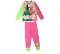 WICKED Pigiama ufficiale da bambina, set da 2 pezzi, rosa/verde, età 4-12 anni, Multicolore, 7-8 Years