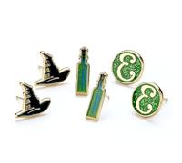 Wicked Set di 3 paia di orecchini a lobo con logo "E" con cappello, pozione ed Elphaba, Misura unica, Lega di zinco: 93% zinco + 3% rame + 4% alluminio, Nessuna pietra preziosa