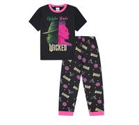 WICKED Set pigiama da donna in cotone lungo, pigiami da donna, Nero , 12-14