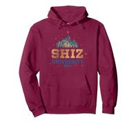 Wicked Shiz University Felpa con Cappuccio, Unisex per Adulti, Bordeaux, L